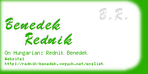 benedek rednik business card